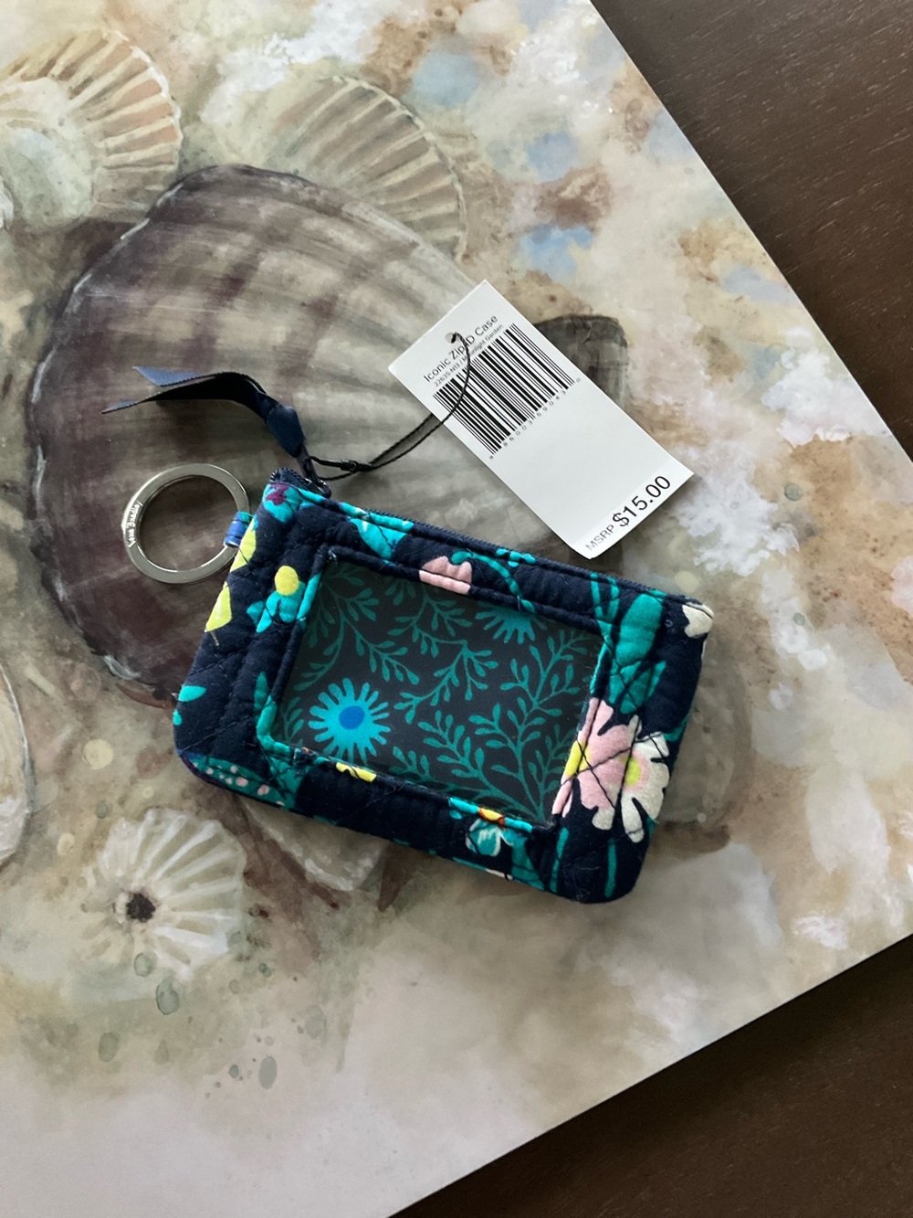 Vera Bradley Floral Quilted ID & Key Holder - NWT